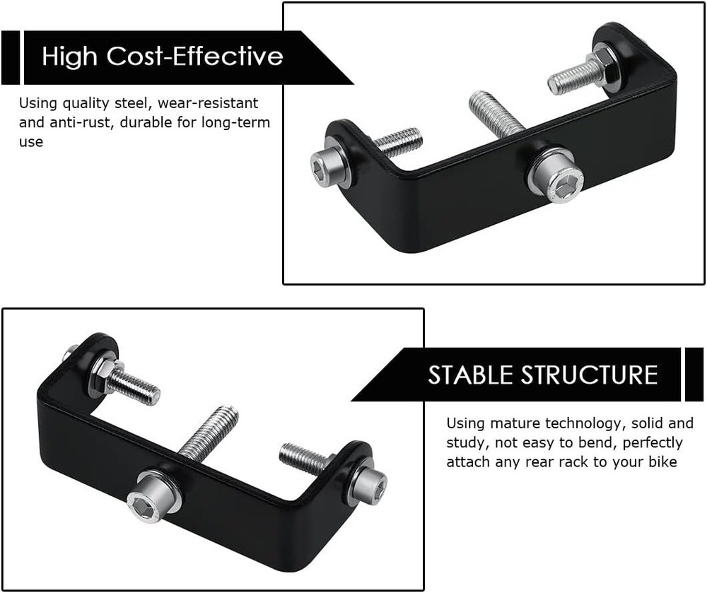 Easy Install Rear Mount Adapter for Pannier Racks - Compatible with All Bikes
