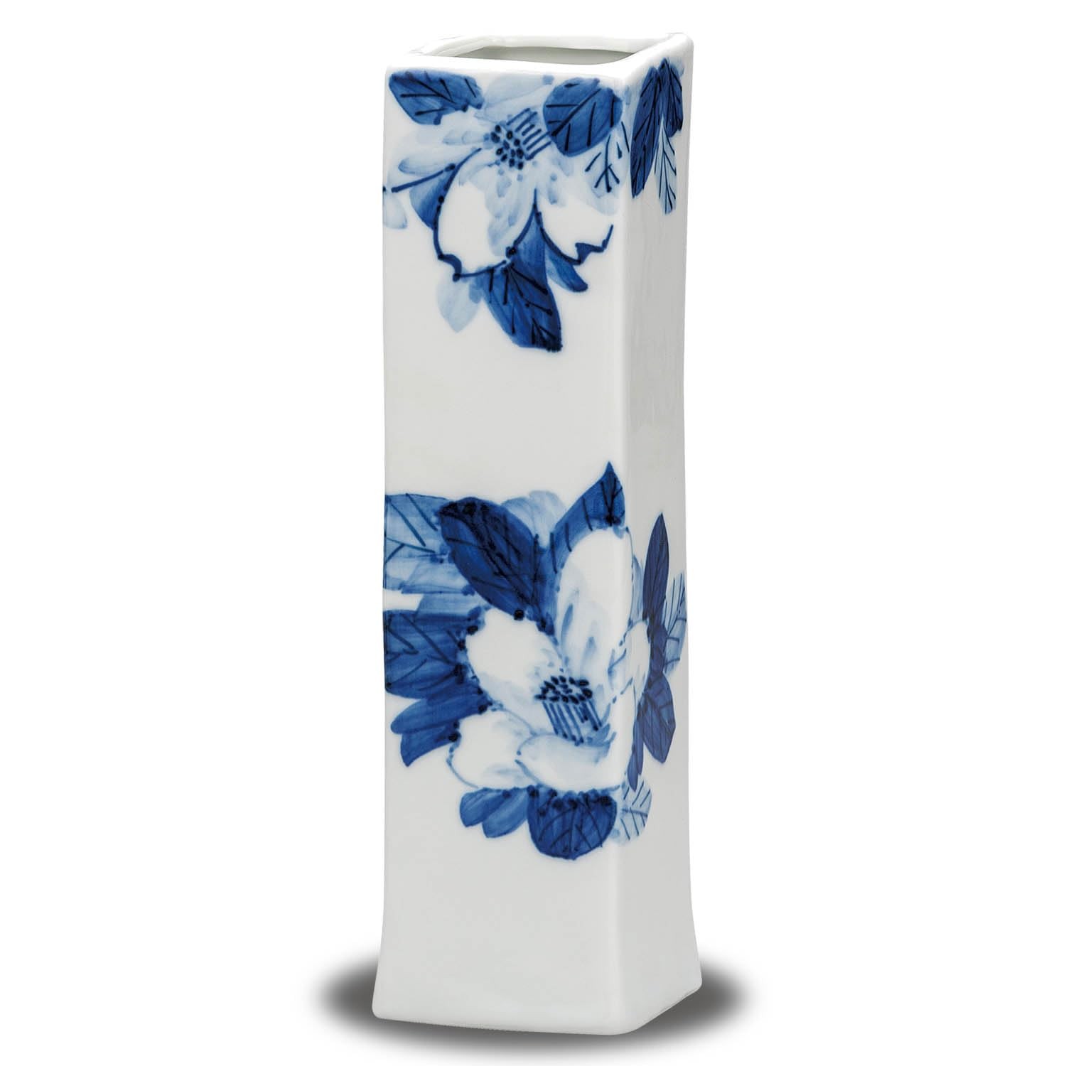 Kutani Ware Flower Vase Dyed Yamachiya Floral 9.3in Porcelain Made in Japan