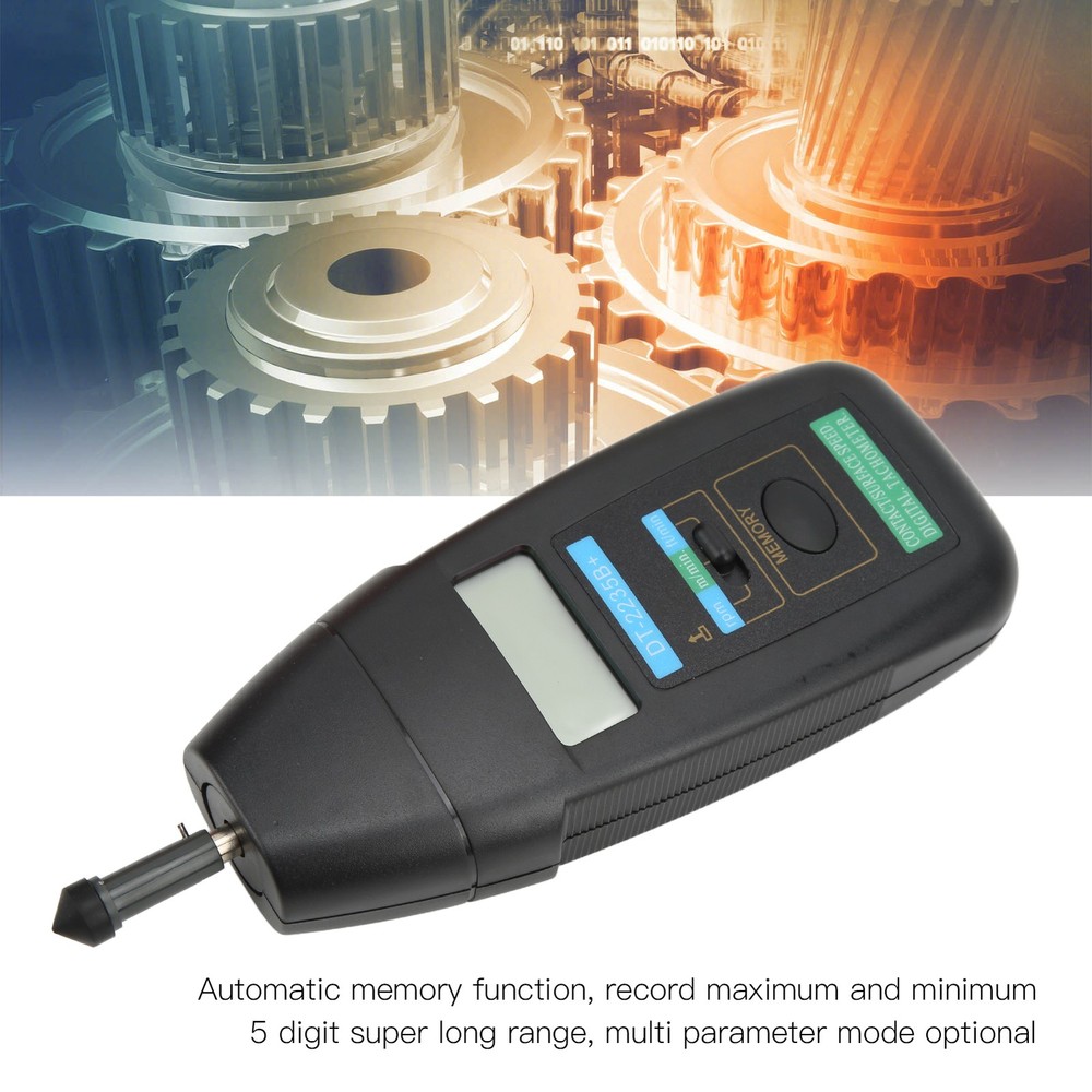 Digital Tachometer Fast Measurement Automatic Memory Auto Ranging Speed New