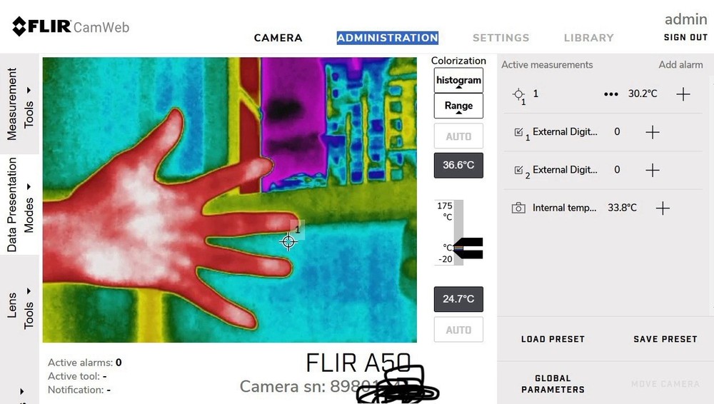 FLIR A50 Image Automation Advanced Smart Sensor Thermal automation Camera