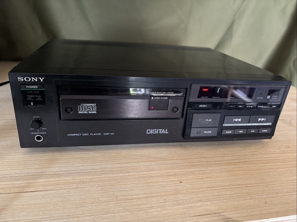 Sony CDP-101 CD Player.  Drawer Won’t Open, Untested Further