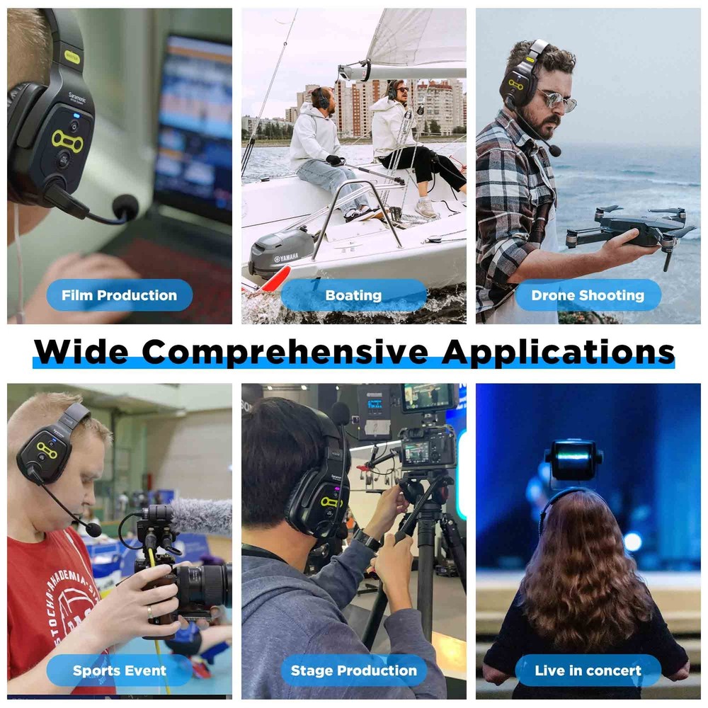 Saramonic WiTalk WT5S Full-Duplex 400m Wireless Intercom Headset System 5-Person