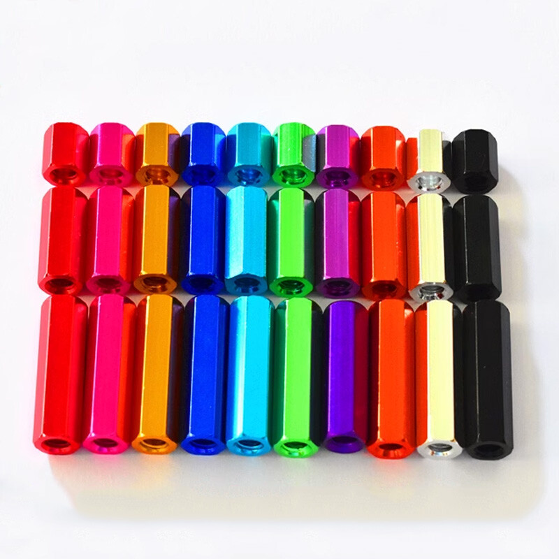 M6 Aluminium Alloy Threaded Standoff Spacers Hex Nuts Stud Sleeving Connector