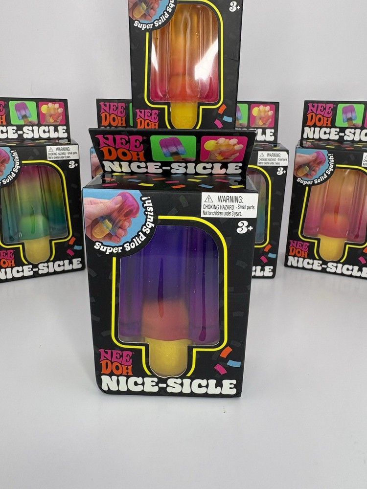 New Needoh Nice-Sicle Super Solid Squishy Stress Toy Popsicle 1 RANDOM COLOR