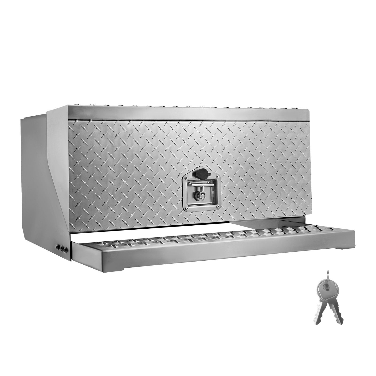 Uimoso Semi-Truck Aluminum Step Tool Box 30" x 29.5" x 15.8" for Heavy-Duty Use