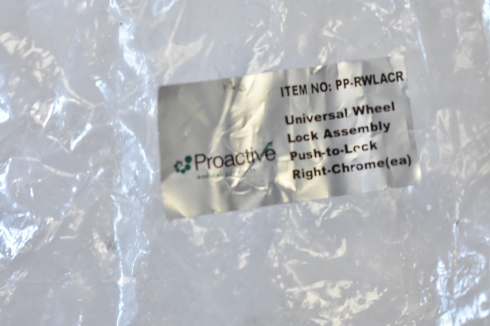 Proactive Universal Wheel Lock Assembly Push To Lock Right Chrome PP-RWLACR