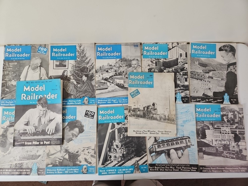 The Model Railroader Magazine Lot 1948 COMPLETE YEAR JAN-DEC