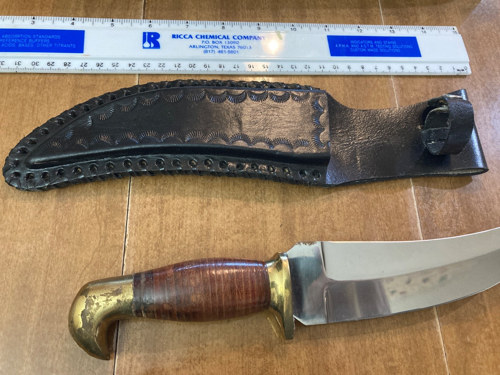 Vintage Fixed Blade Knife Lot Large Hunting Survival Display 1 w/Box Sheath