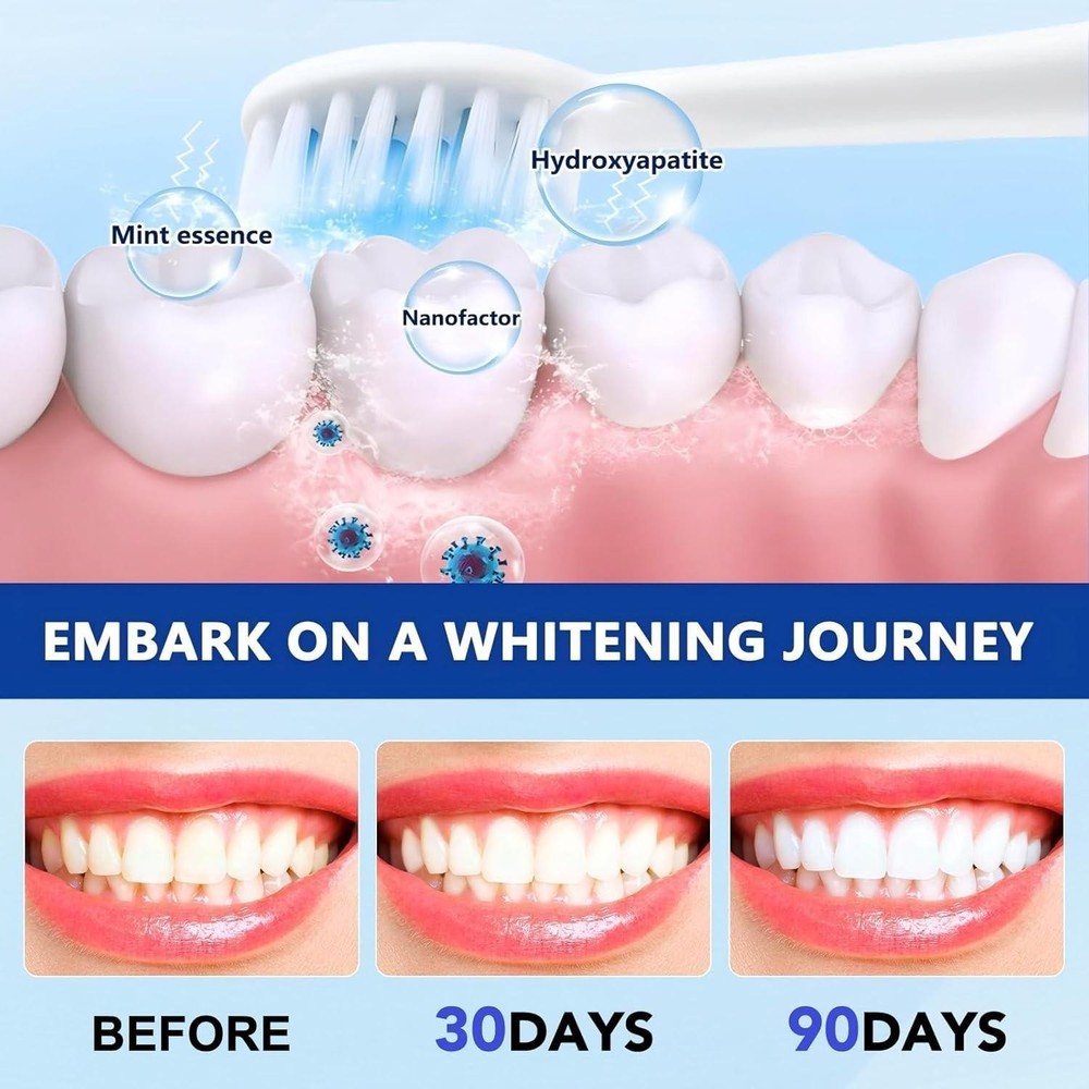 7.5% Hydroxyapatite Toothpaste for Advanced Enamel Protection, Appropriate for S