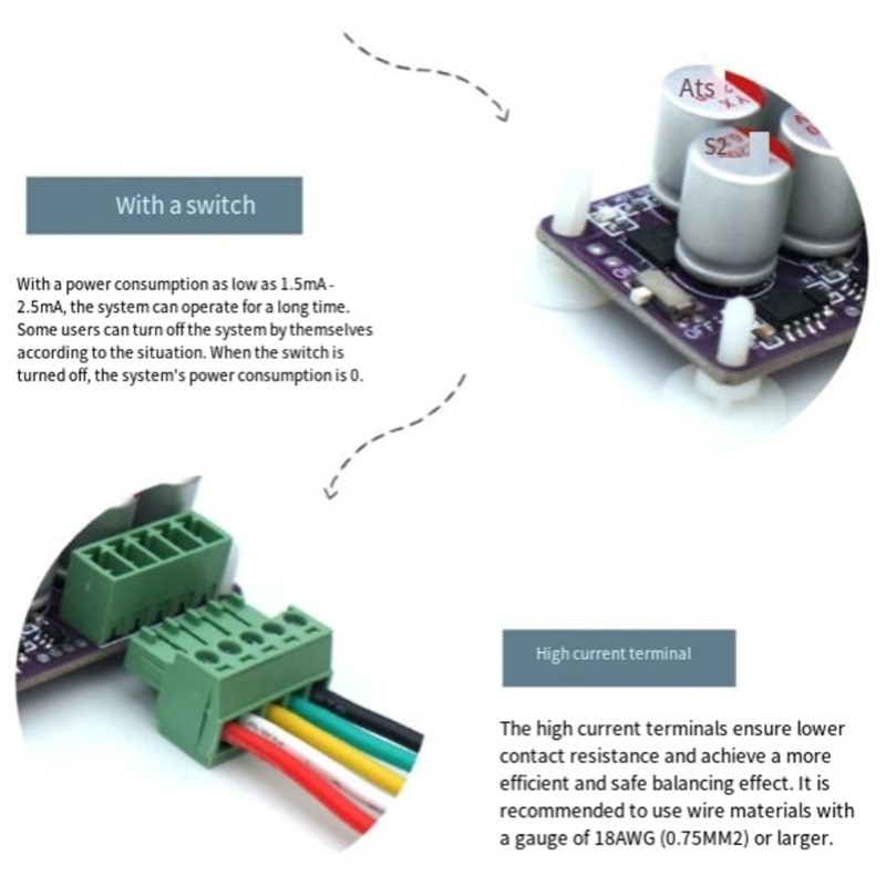 8S 6A Industrial Active Equalizing Battery Energy Active Equalizing Fitting