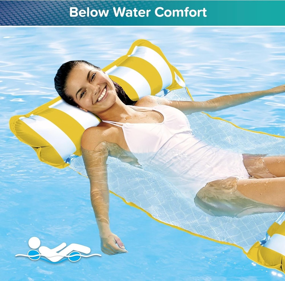 Comfortable Aqua Pool Hammock - Inflatable & User-Friendly, Ideal for Adults