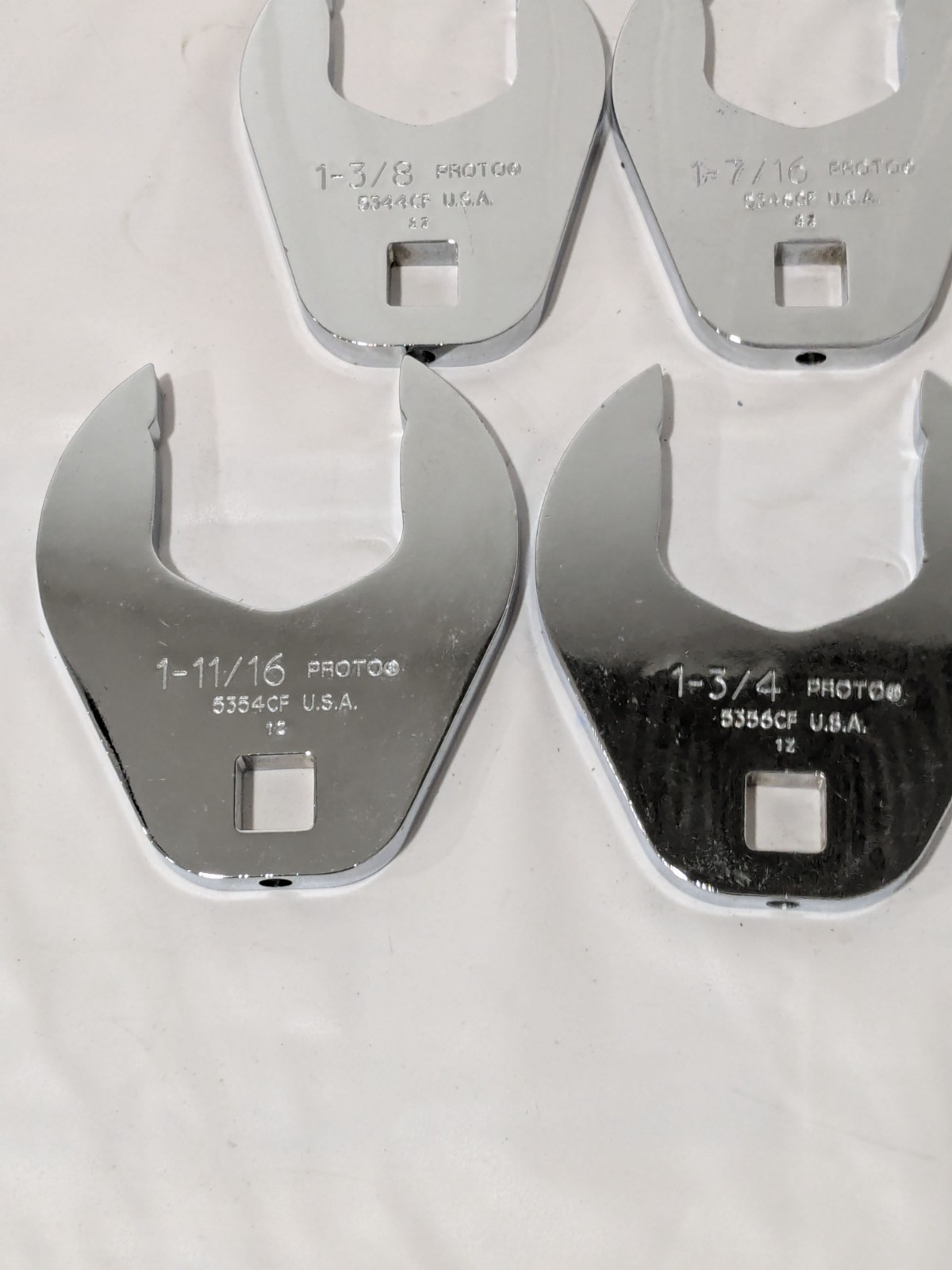 Proto 15 Pc 1/2" Drive Open End Crowfoot Wrench Set 1-1/16 to 2" J53001CF