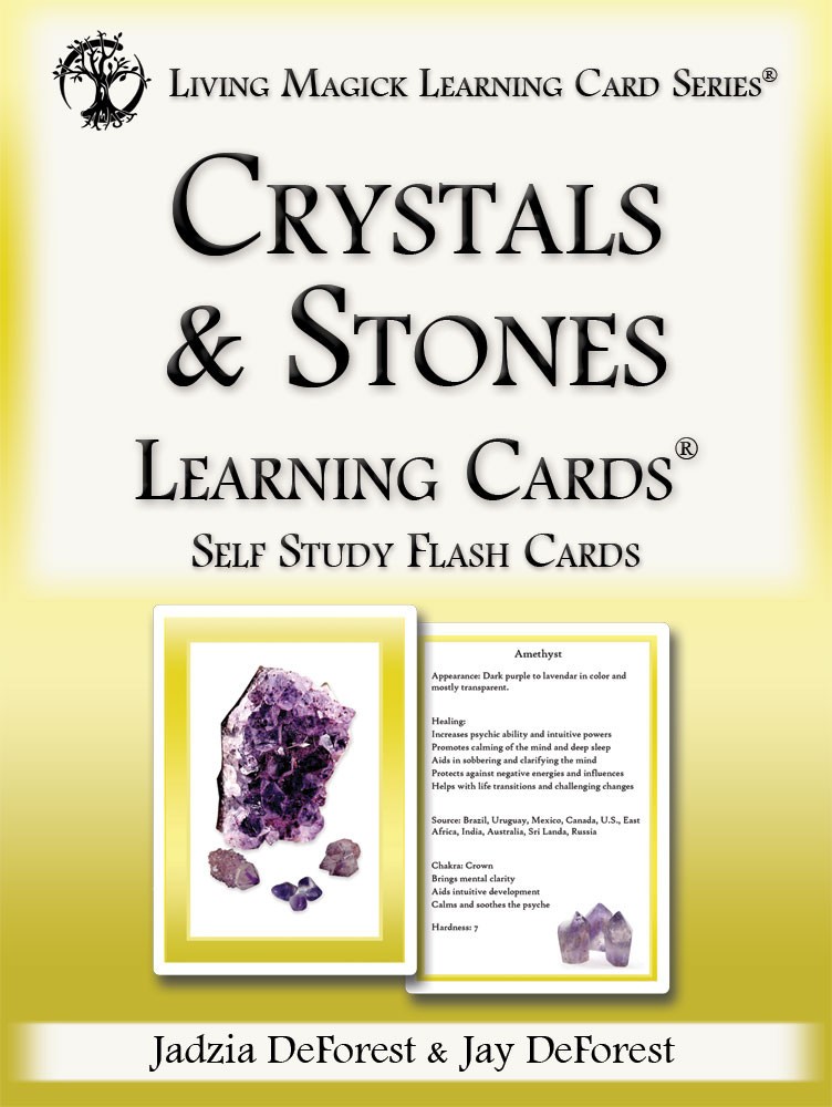 Crystals & Stones Learning Cards - Living Magick Learning Cards - Self Study