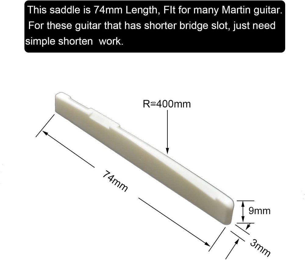 Unbleached Bone Guitar Saddles - Complete 4-Pack for Enhanced Tonality