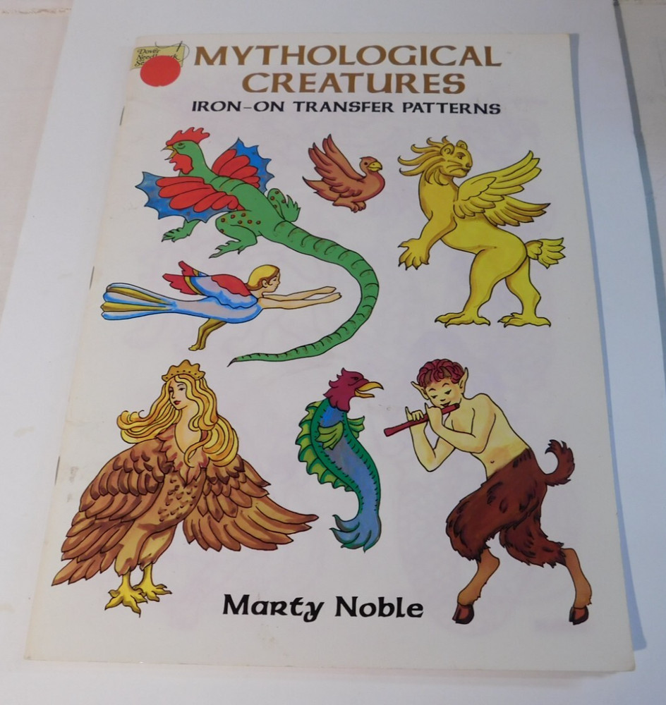 Vintage Mythological Creatures - iron-on Transfer patterns - Dover book