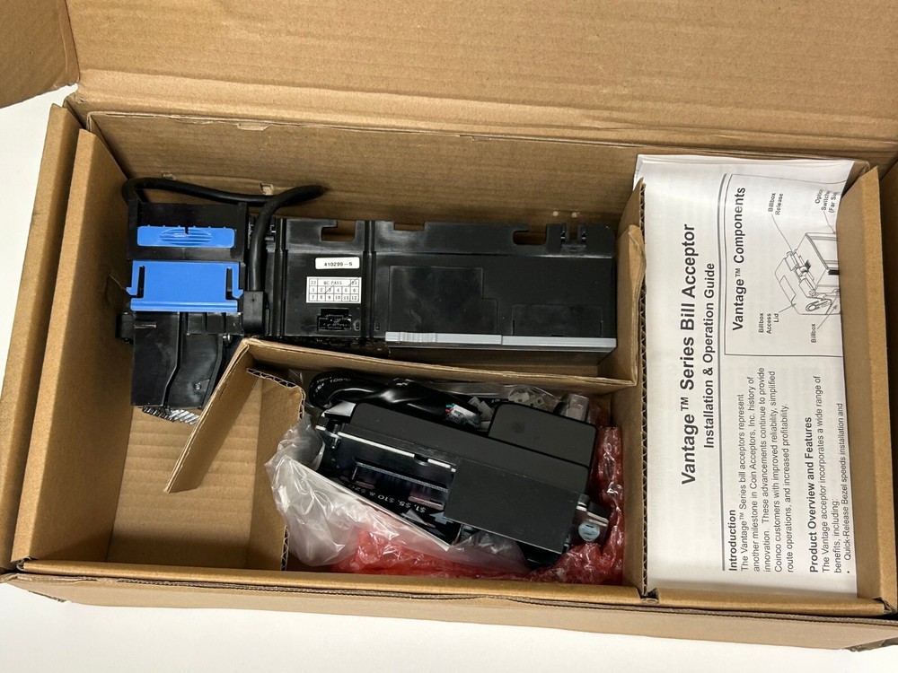COINCO VANTAGE VX63B43US00 bill acceptor, validator $1 - $20s *NEW IN BOX*