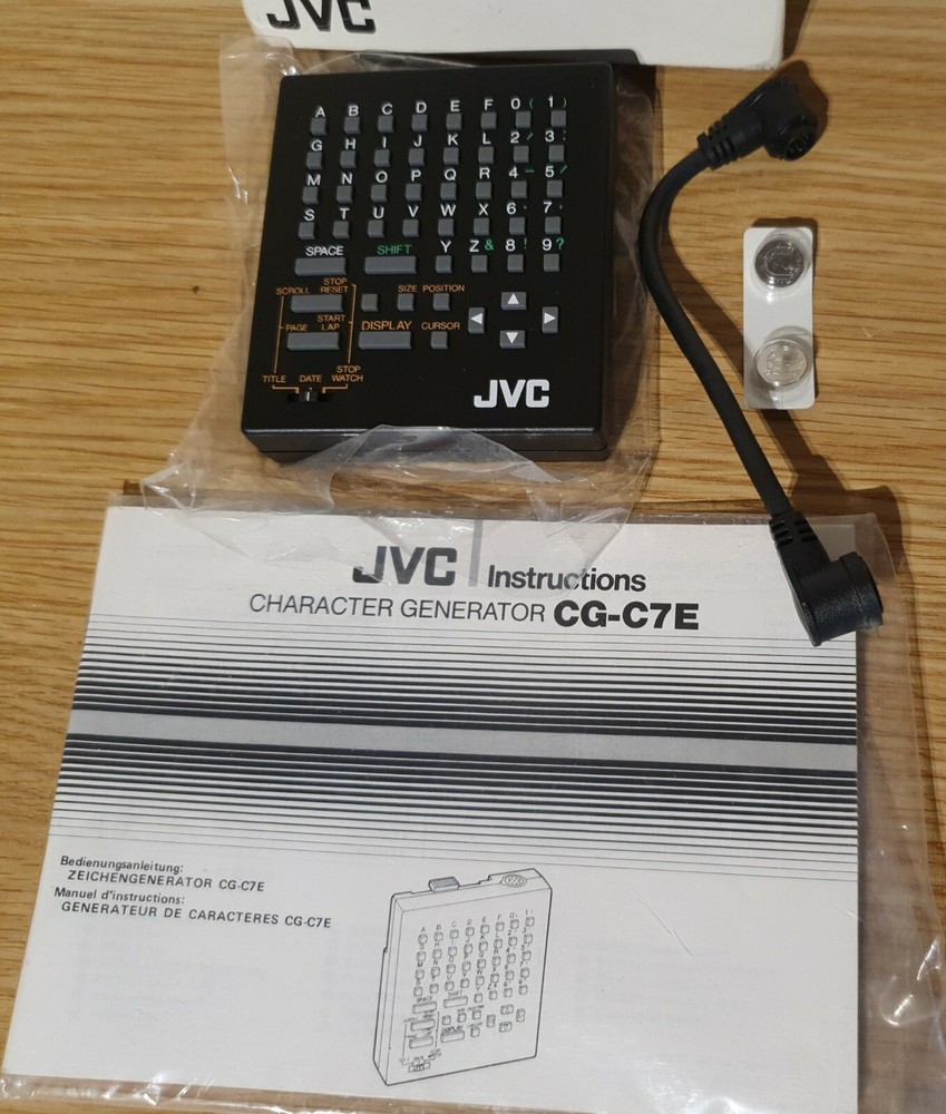 JVC Character Generator CG-C7E Compact Video Camera Accessory