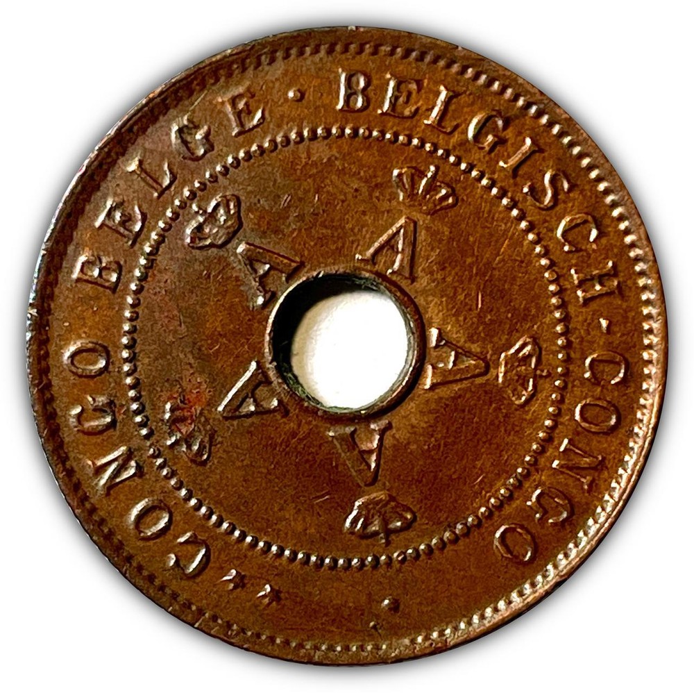 1910 Belgian Congo 2 Centime Uncirculated UNC