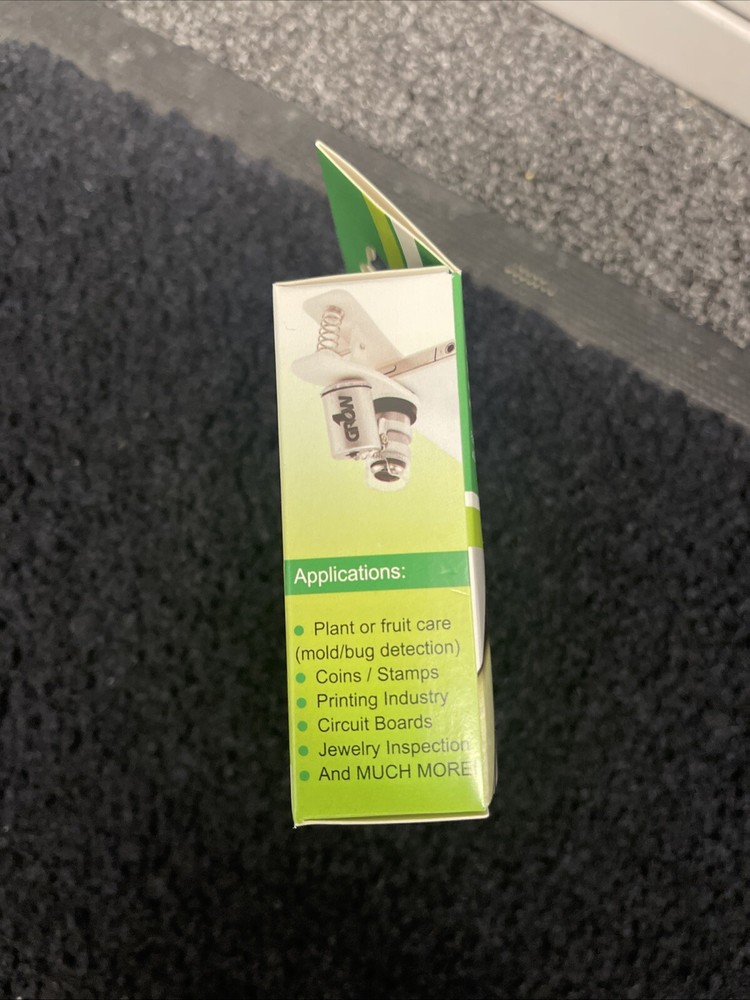 Grow1 Universal Cell Phone Microscope + Clip. 60x Power