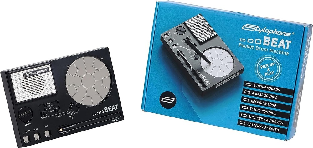 Drum Machine Compact Stylus 4 Drum Kits 4 Bass Sounds Rhythm Loop Maker