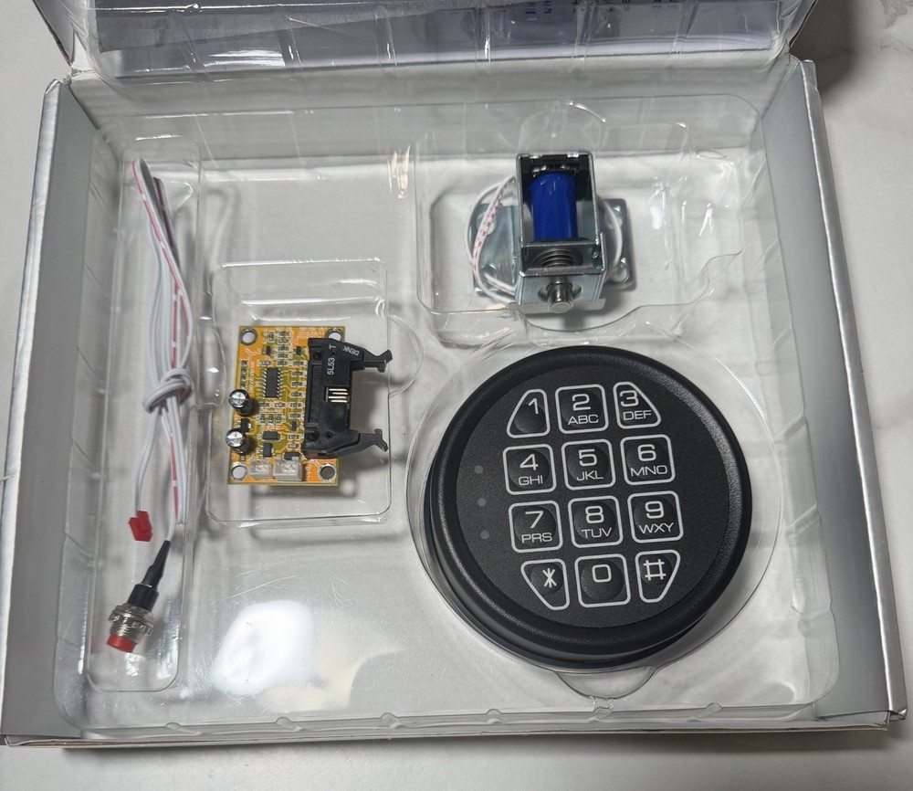 Gun Safe lock Replacement Black Keypad with Solenoid Safe Electronic Lock