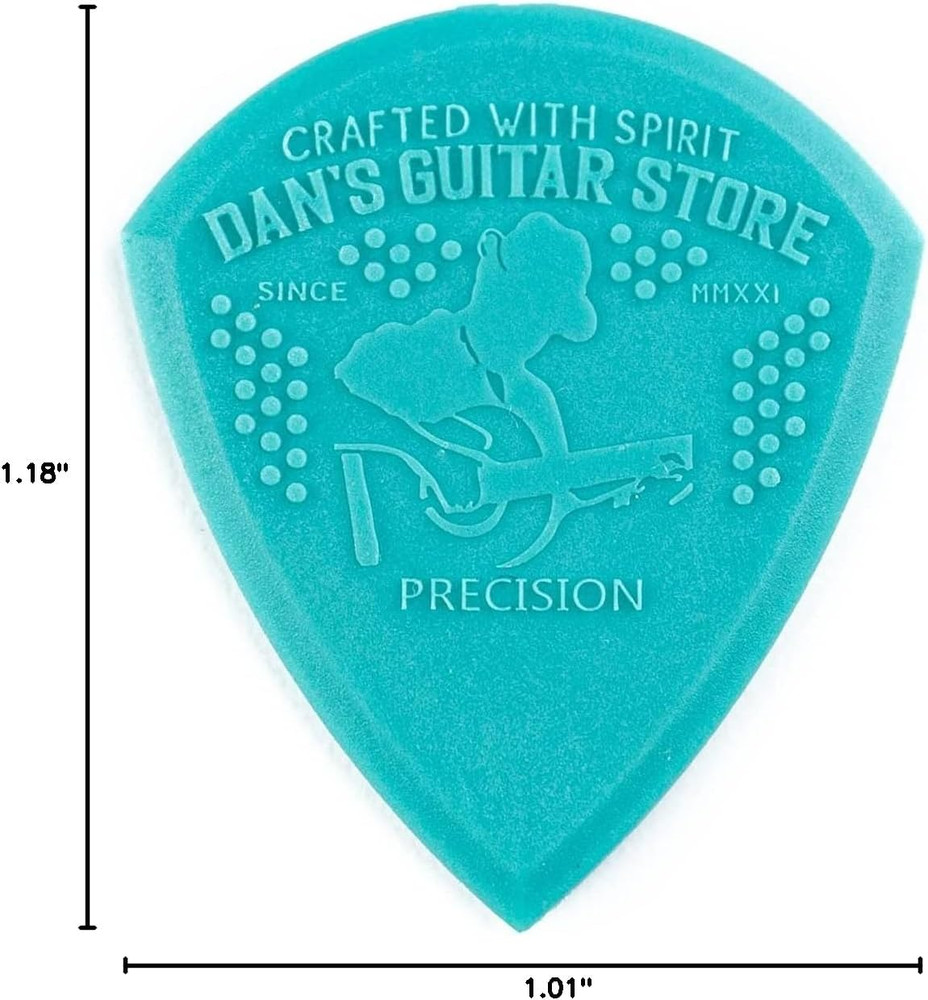 Dan'S Guitar Store - Precision Pick - 10-Pack - Grippy Precision High-Visibility
