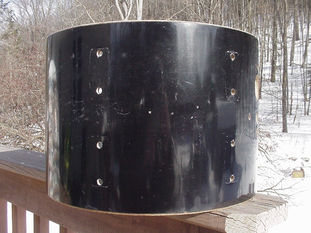 1971 ROGERS DRUMS 9x13 Powertone gloss black ebony tom drum shell project