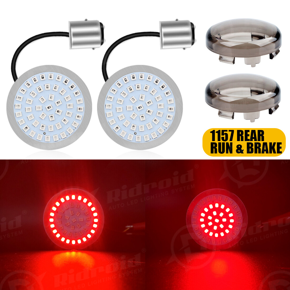 4PCS For Harley Street Glide Road King 1157 LED Turn Signal Front Rear Lights