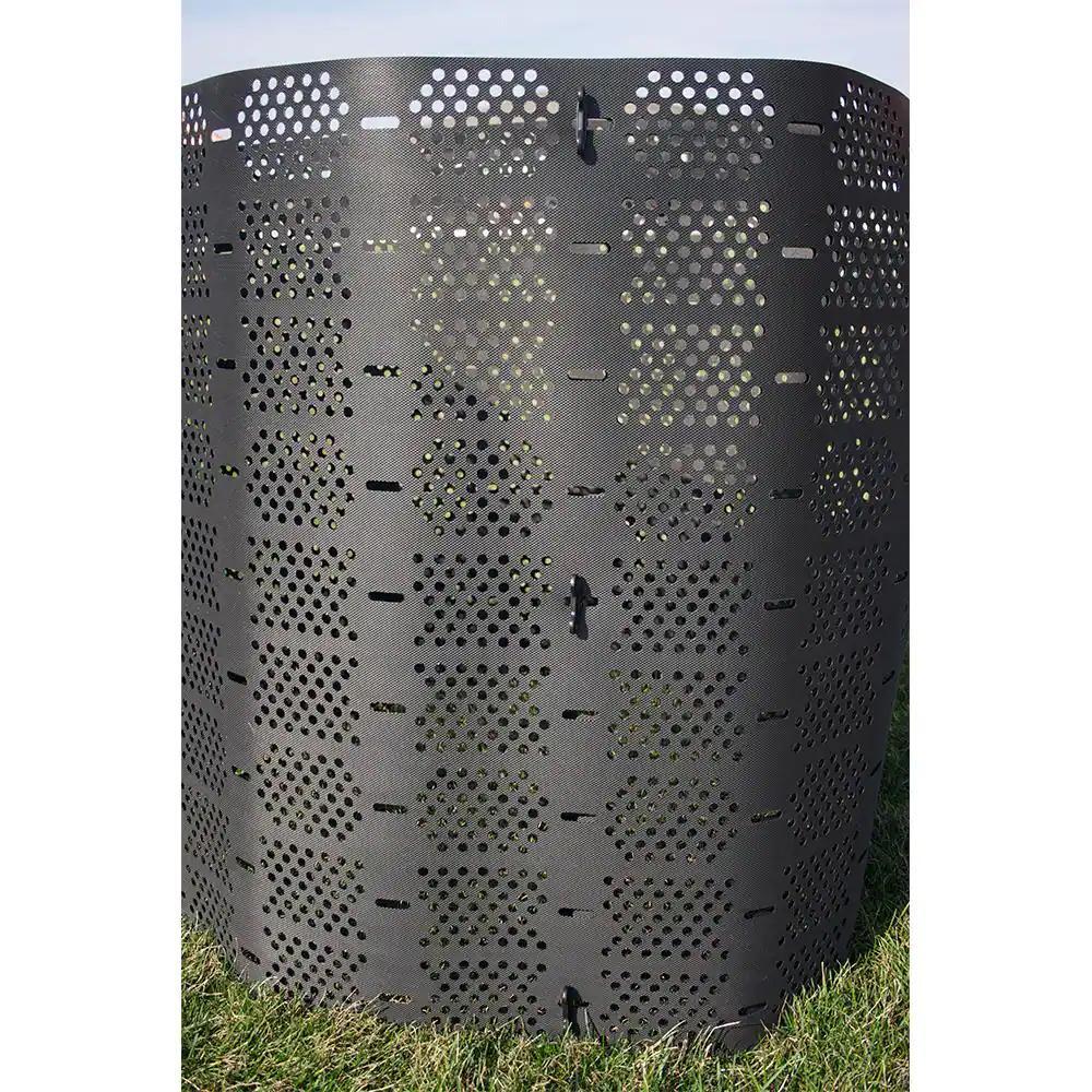 Compost Bin 246 Gallon Adjustable Expanding Ventilation Holes Decompose Black