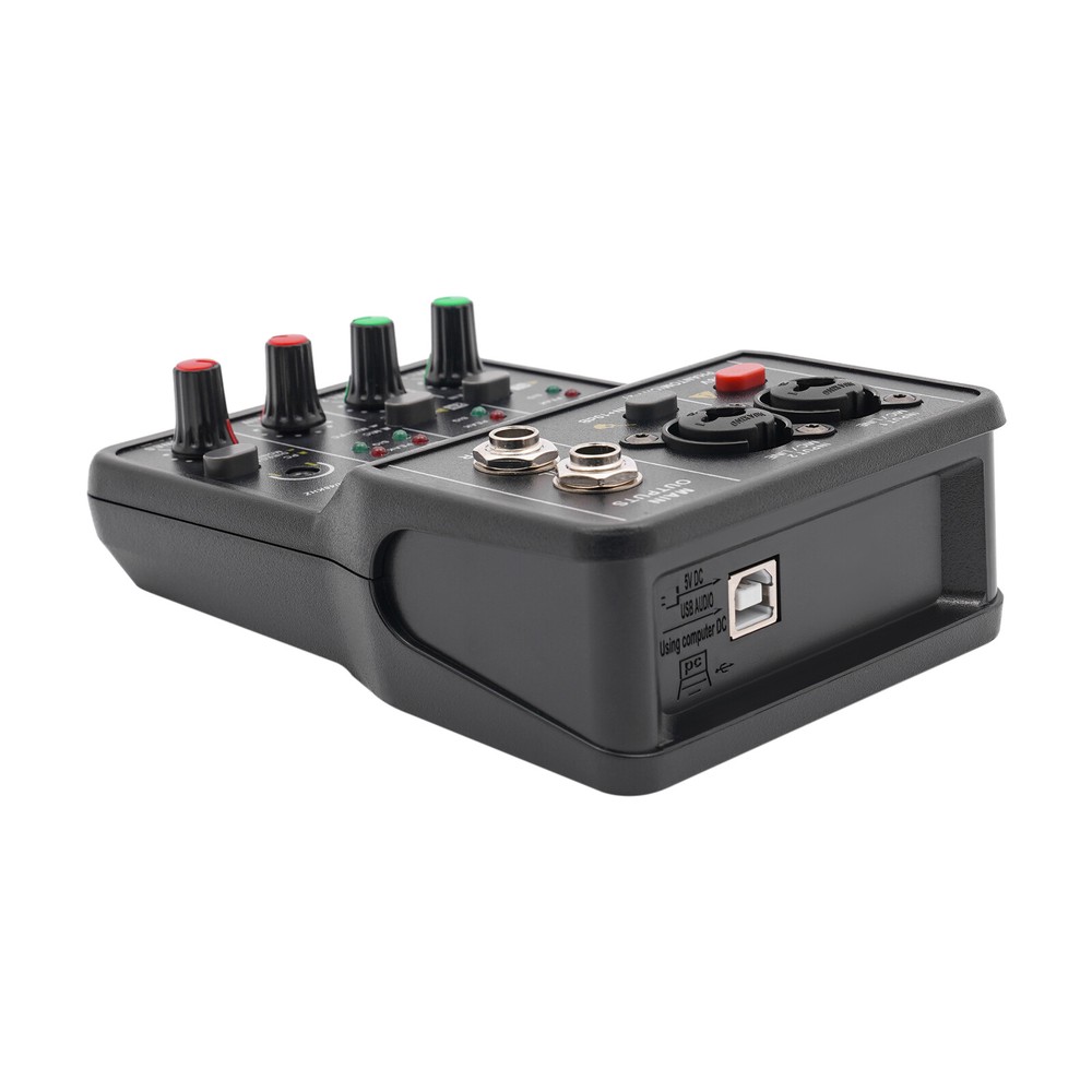 2Channel Mini Audio Mixer Bluetooth USB DJ Sound Mixing Console Amplifier Studio