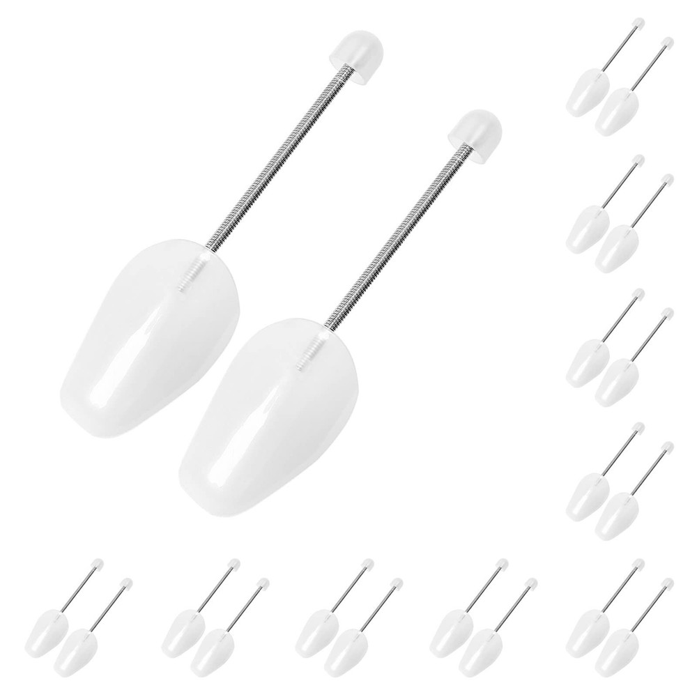 10 Pairs Plastic Shoe Trees for Men White
