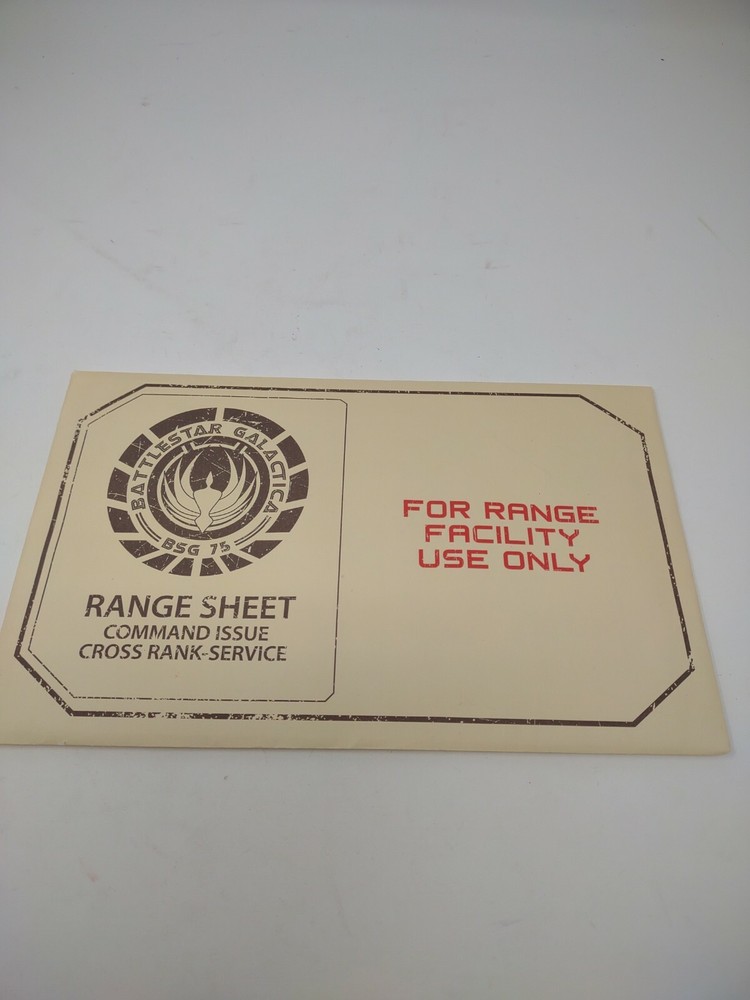Battlestar Galactica Range Sheet Command Issue Cross Rank-Service MINT CONDITION