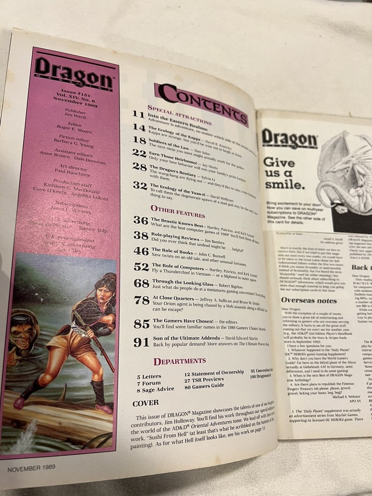 TSR Dragon Magazine # 151 Excellent Condition