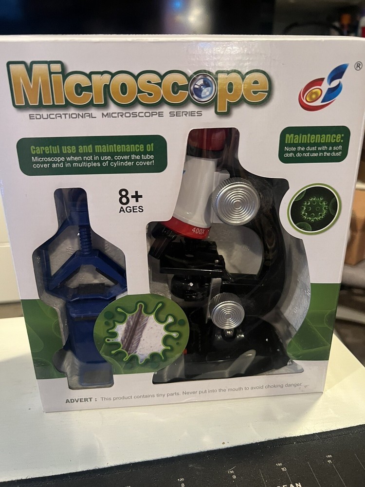 100X-400X-1200X Biology Microscope for Kid Teaching Experimental Microscope Set