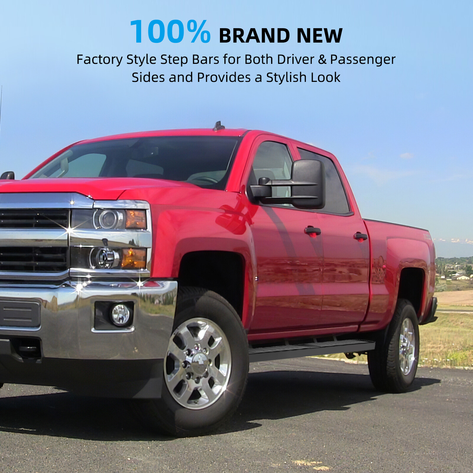 6" Running Boards for 2015-2025 Ford F-150 SuperCrew Cab 6" Side Step Nerf Bars