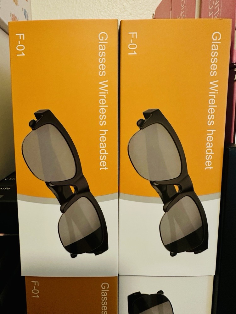 2 Pack Bluetooth Smart Glasses Open Ear Audio Sunglasses Wireless Headset Calls