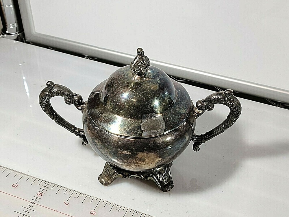 Silver Plate Pitcher Creamer and Sugar