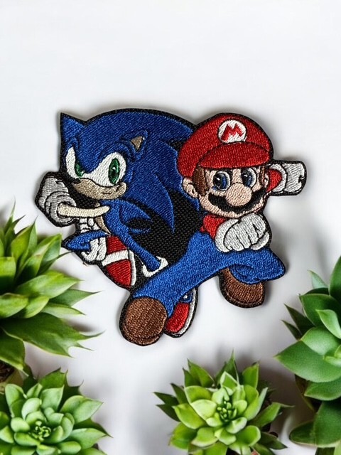 Mario/ Sonic Embroidery Patch Multi Sizes