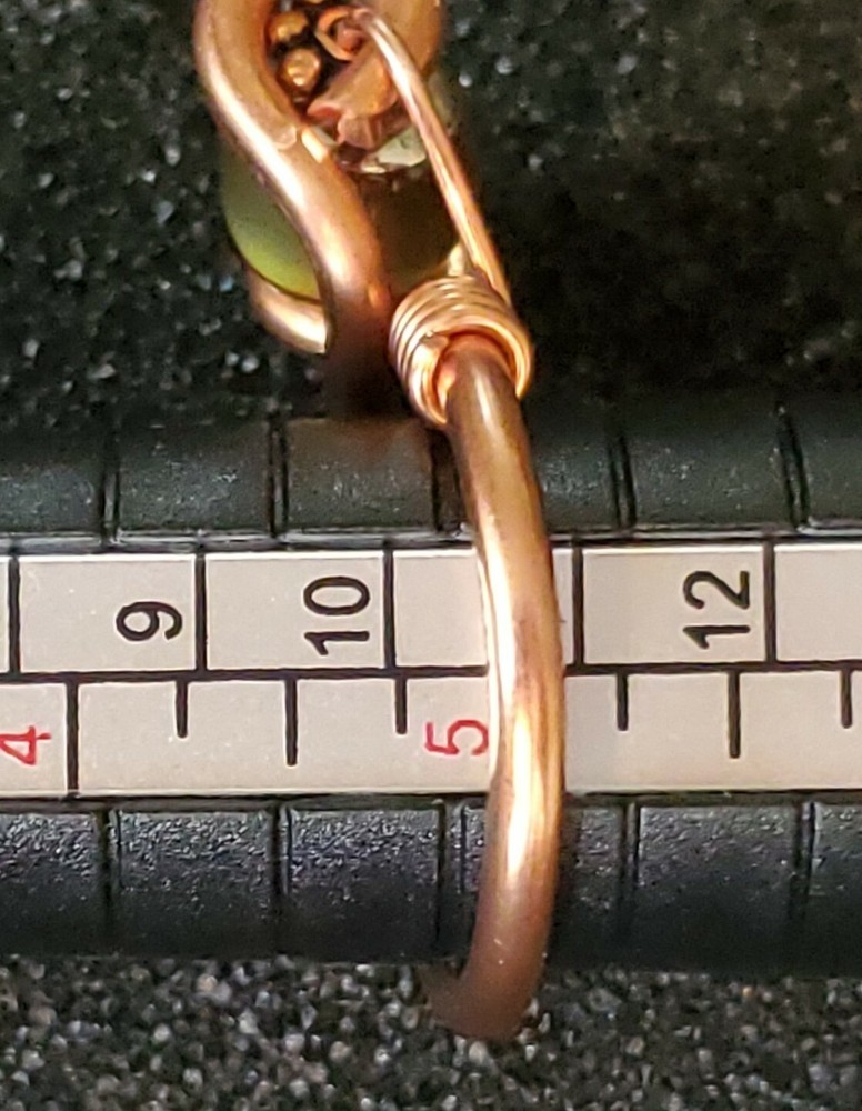 Emo beads mood ring copper paleo style size 5