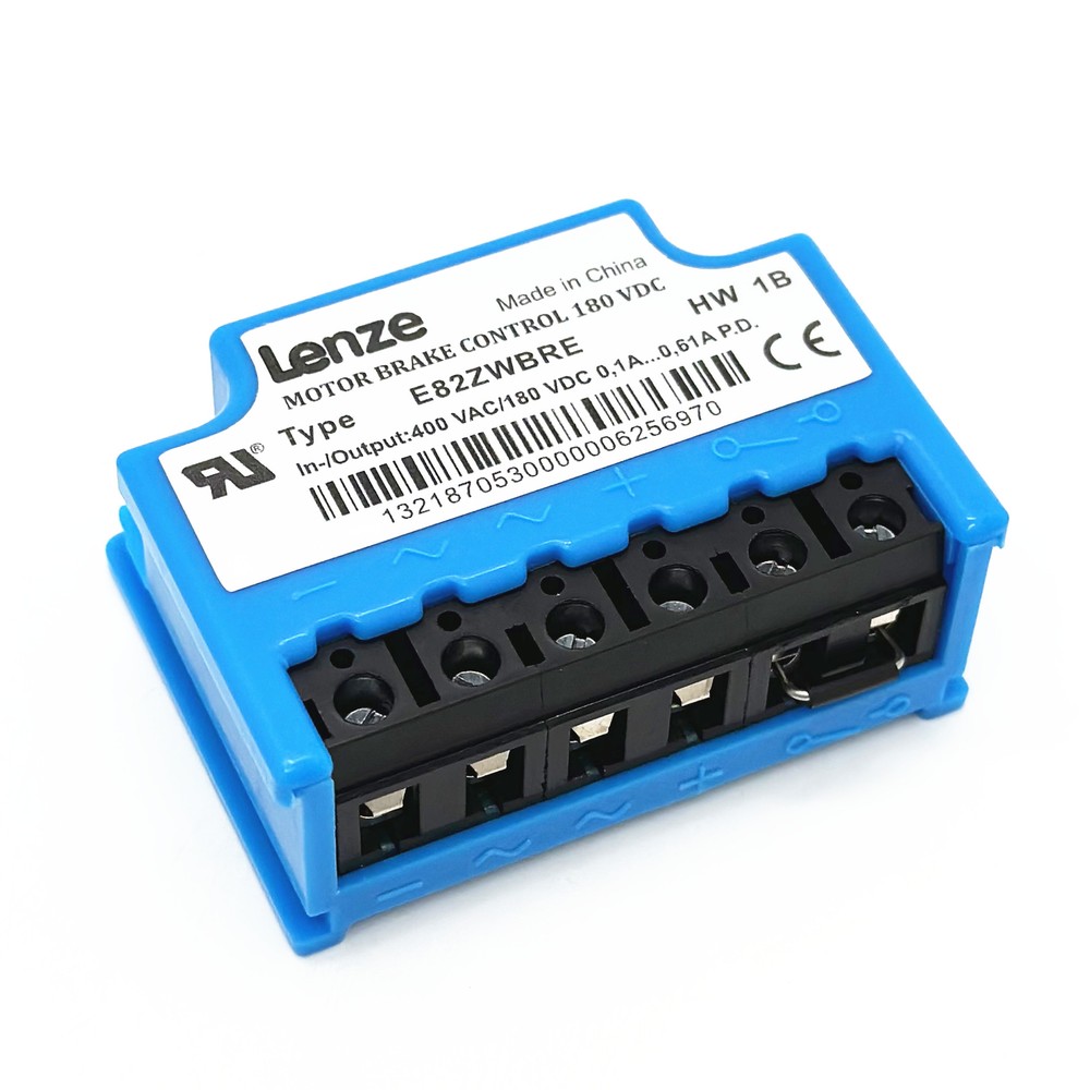 Lenze MOTOR BRAKE CONTROL E82ZWBRE 400VAC 180VDC 0.61ADC rectifier module