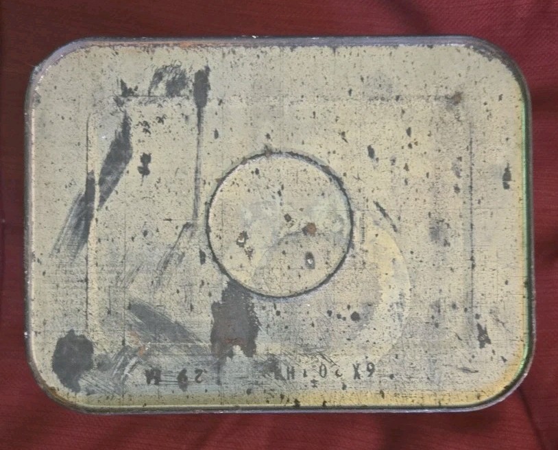 WWII Overseas Shipping Container, WW2 Care Package Support Tin