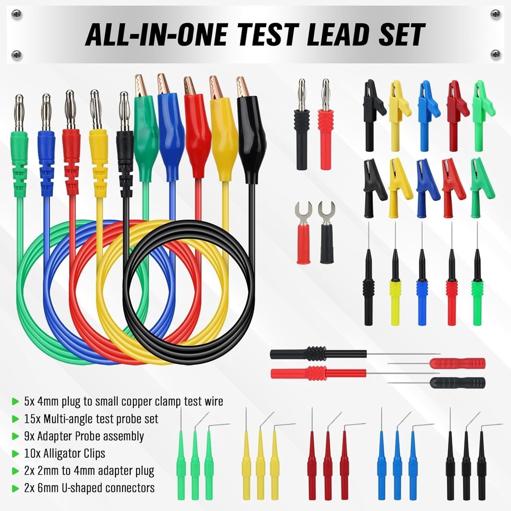 Back Probe Kit Automotive Electrical Testing Multi-Angle Connectors Repair