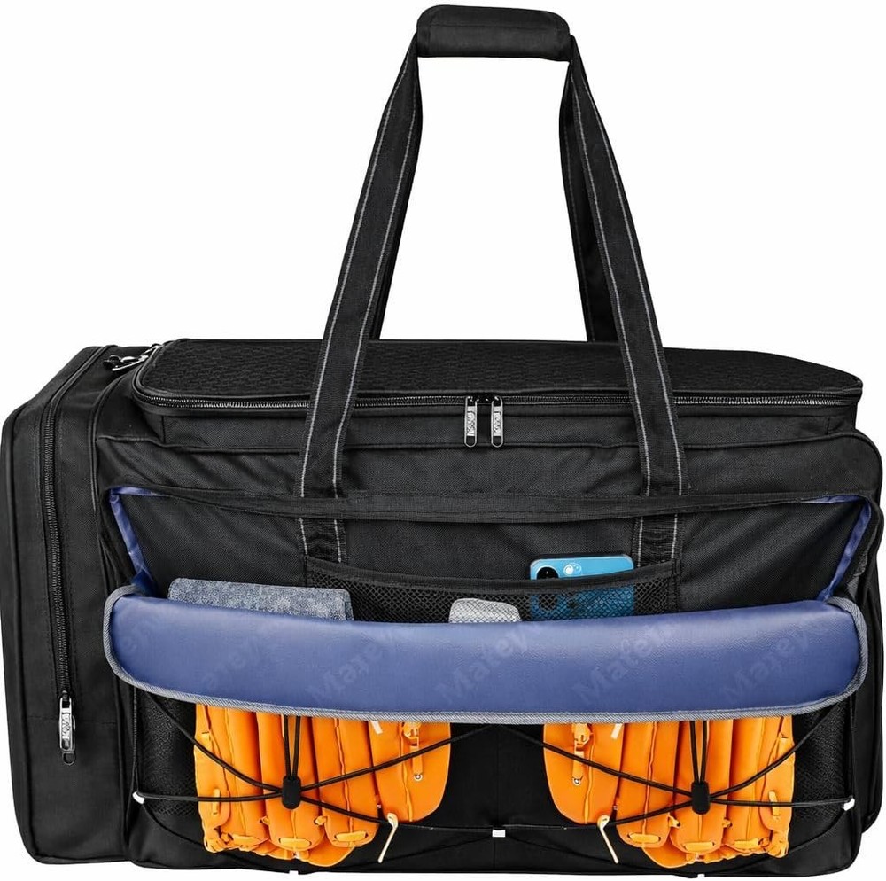 Durable Baseball Catchers Duffle Bag with Adjustable Straps & Compartments