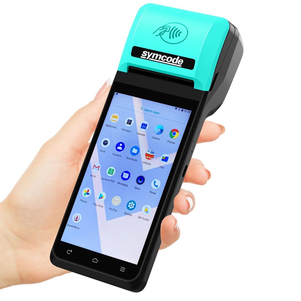 POS PDA Thermal Receipt Printer Handheld Printer Mobile POS Machine 5.5" Touc...