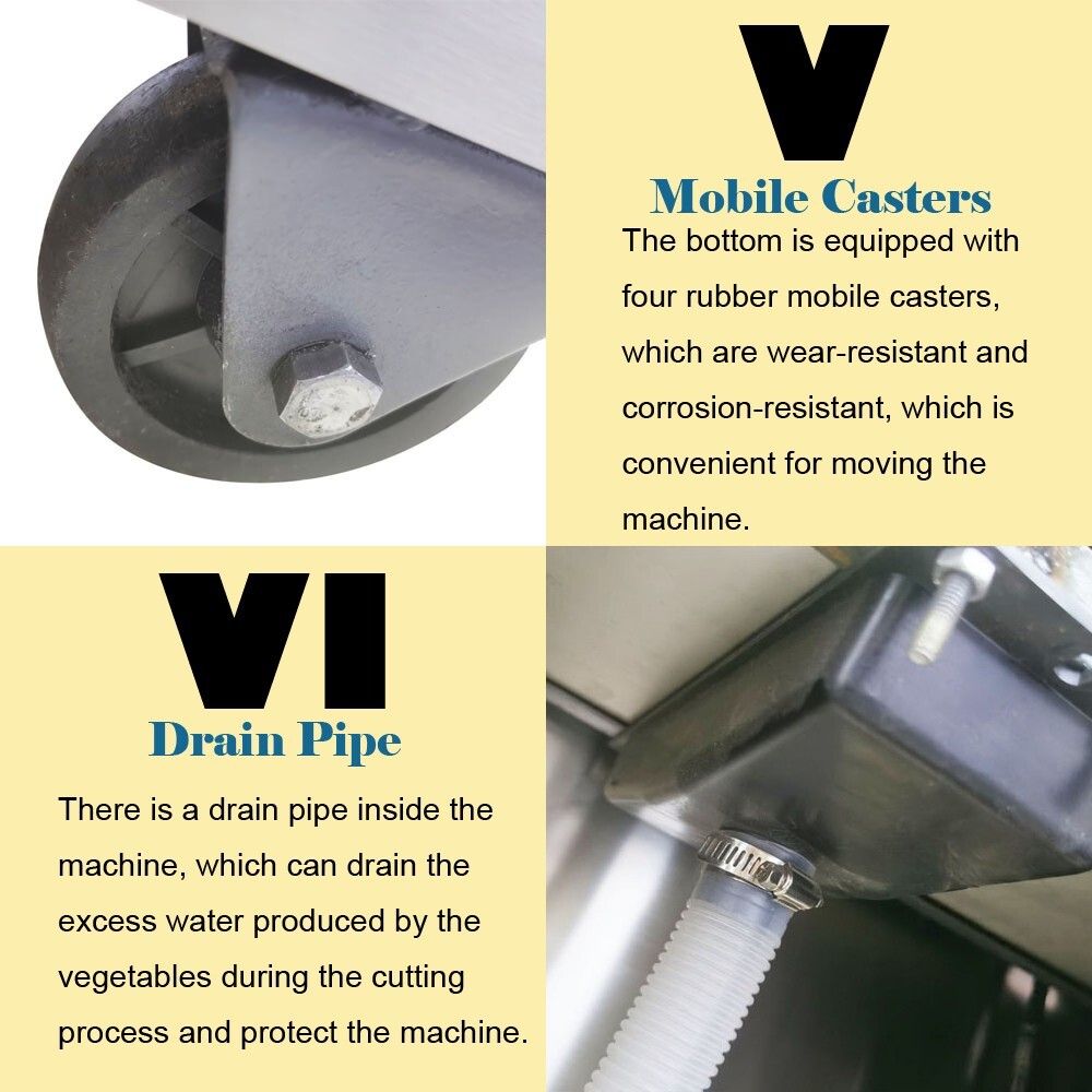 110V YQC-660 Multi-function Fruit/Vegetable Slicing/Shredding/Dicing Cutter