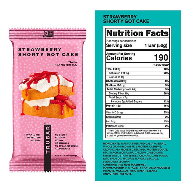 TRUBAR Plant Based Protein Bar, Variety Pack, 14 ct.