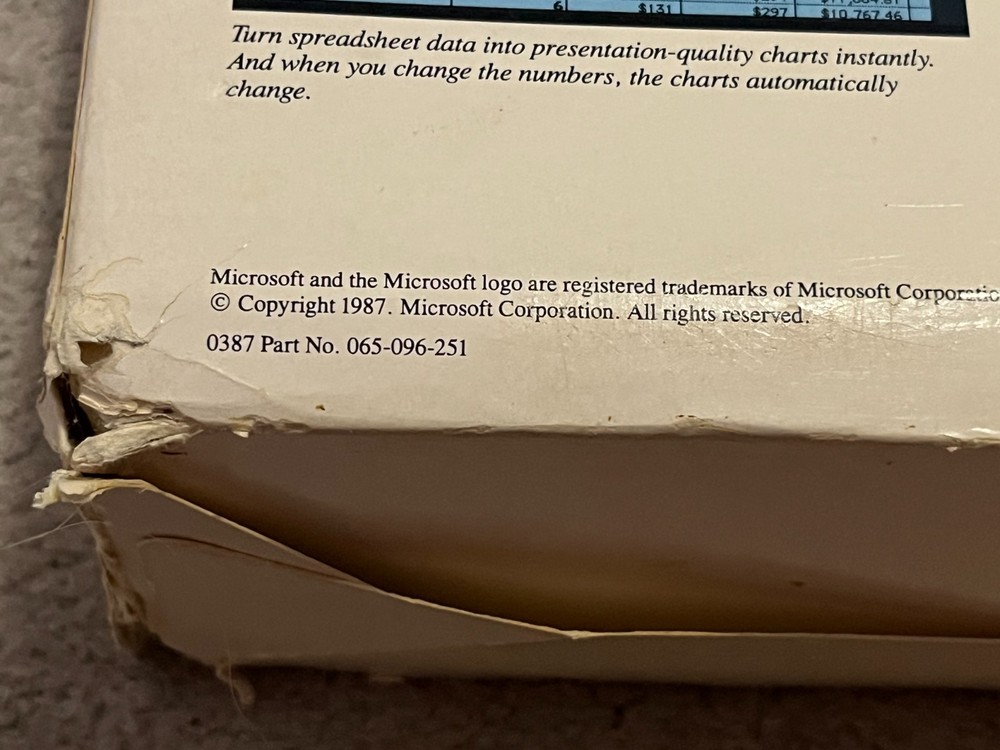 Microsoft Excel Basic File Maker Plus Vintage Rare 1987 WORKS