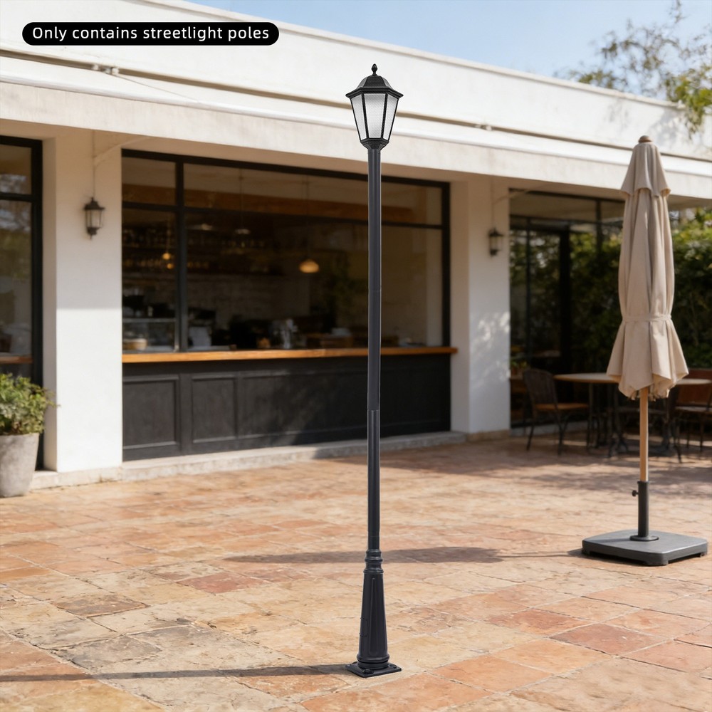 3.1 Meters Outdoor Split-type Light Post With Sturdy Ground Cage For Sidewalks