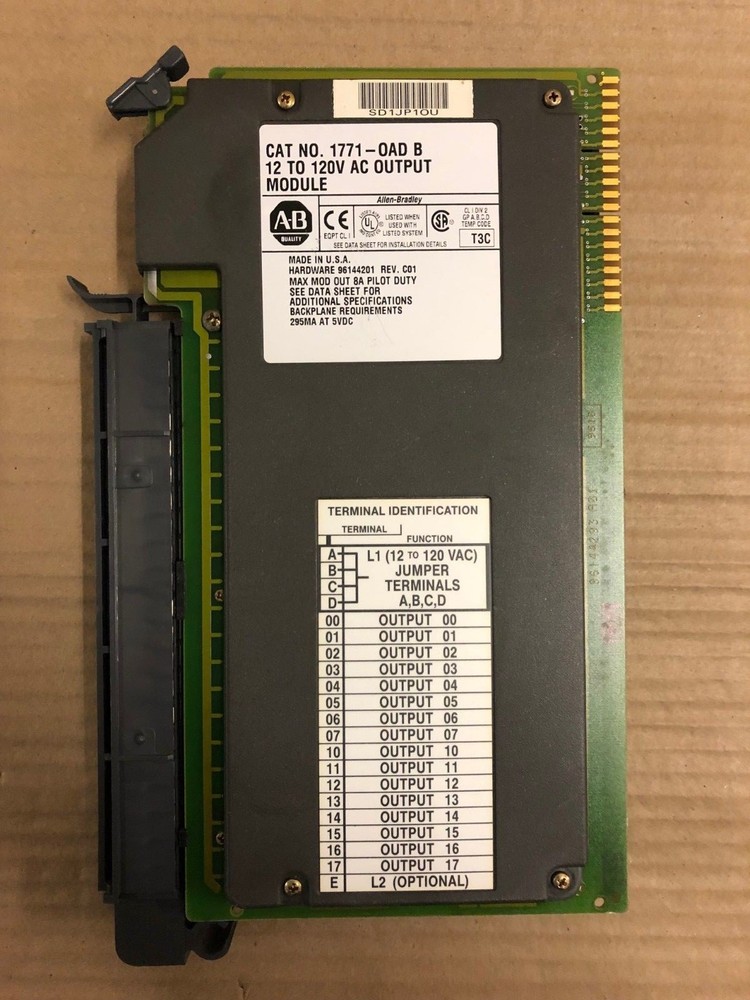 ALLEN BRADLEY 1771-OAD Series B 12 TO 120V AC OUTPUT MODULE 1771OAD AK