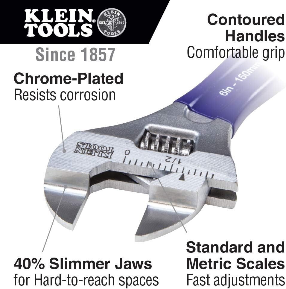 D86932 Slim-Jaw Adjustable Wrench 4-Inch